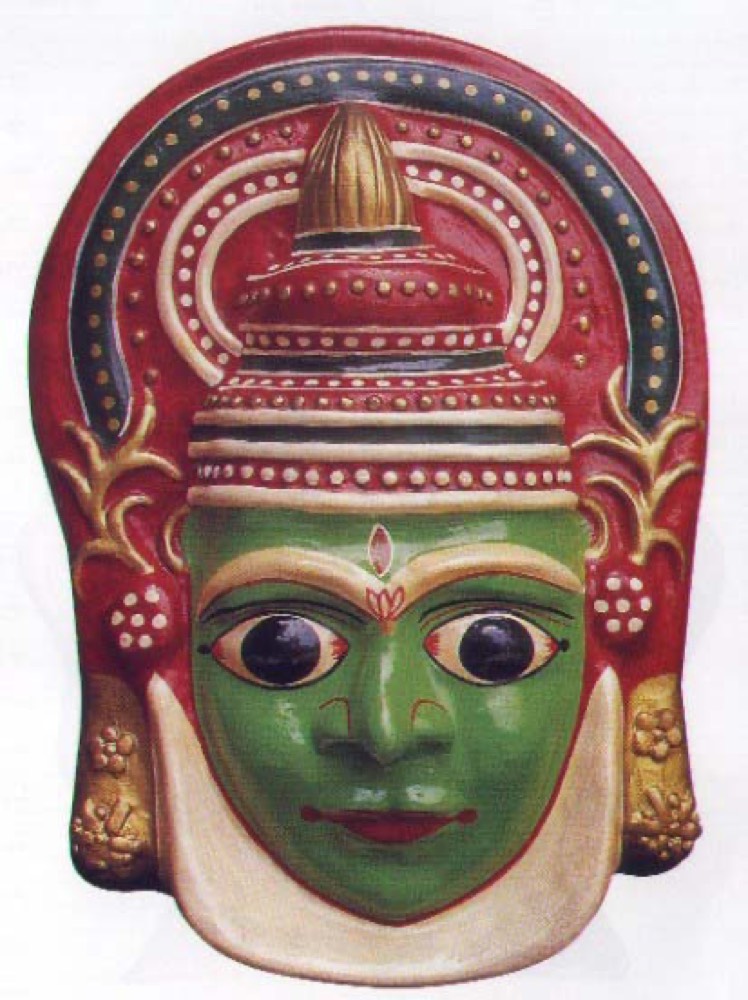 Green khthakali mask