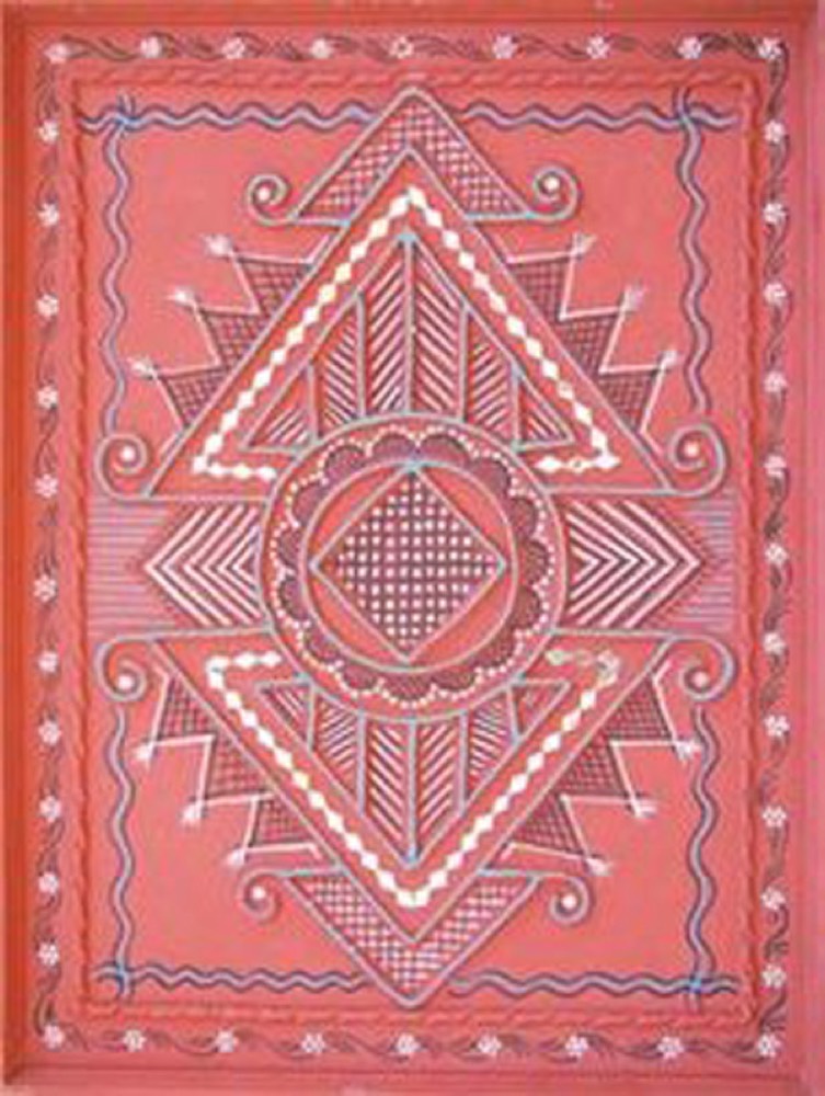 Pink mud art
