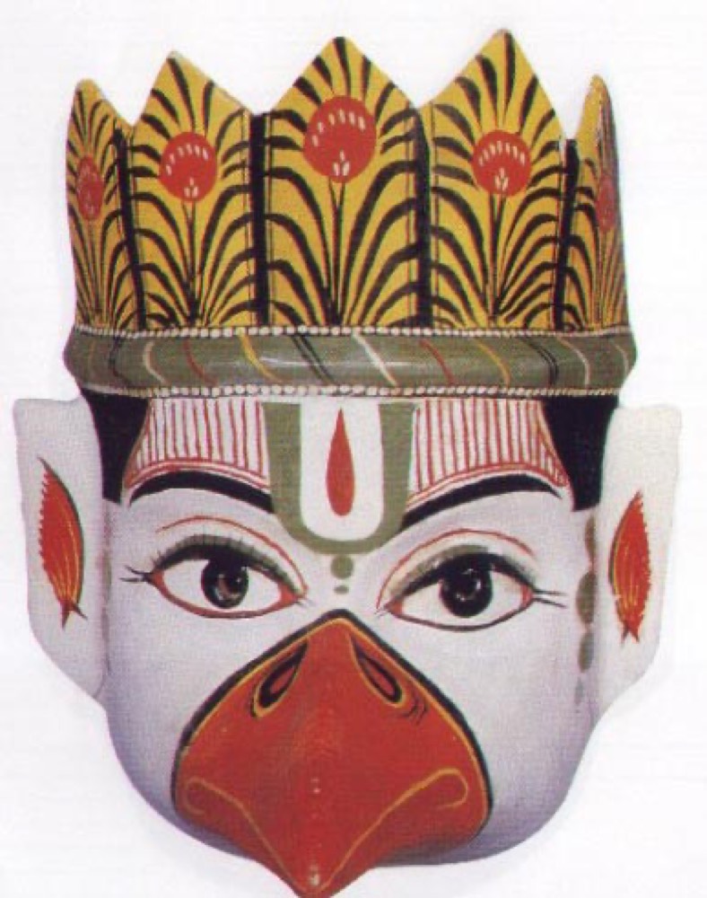White and red duck king mask
