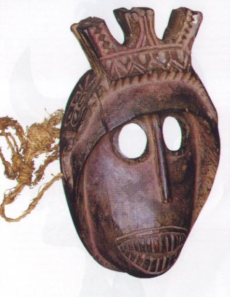 Wooden brown mask